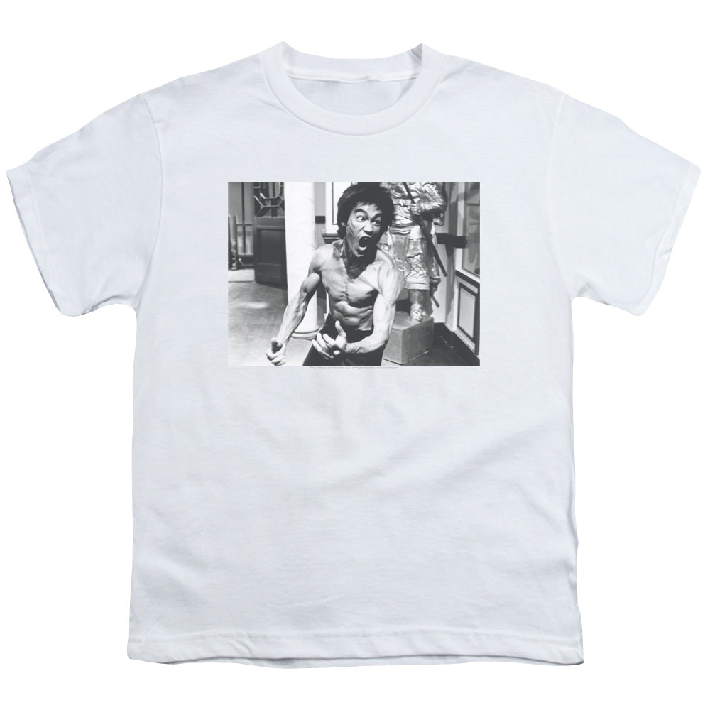 Bruce Lee - Full Of Fury - Short Sleeve Youth 18/1 - White T-shirt