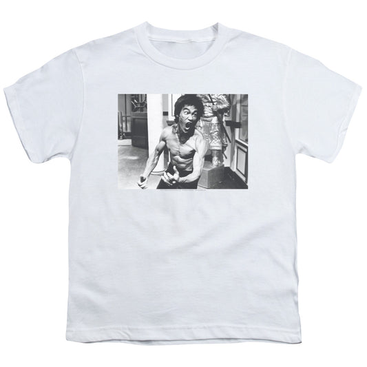 Bruce Lee - Full Of Fury - Short Sleeve Youth 18/1 - White T-shirt