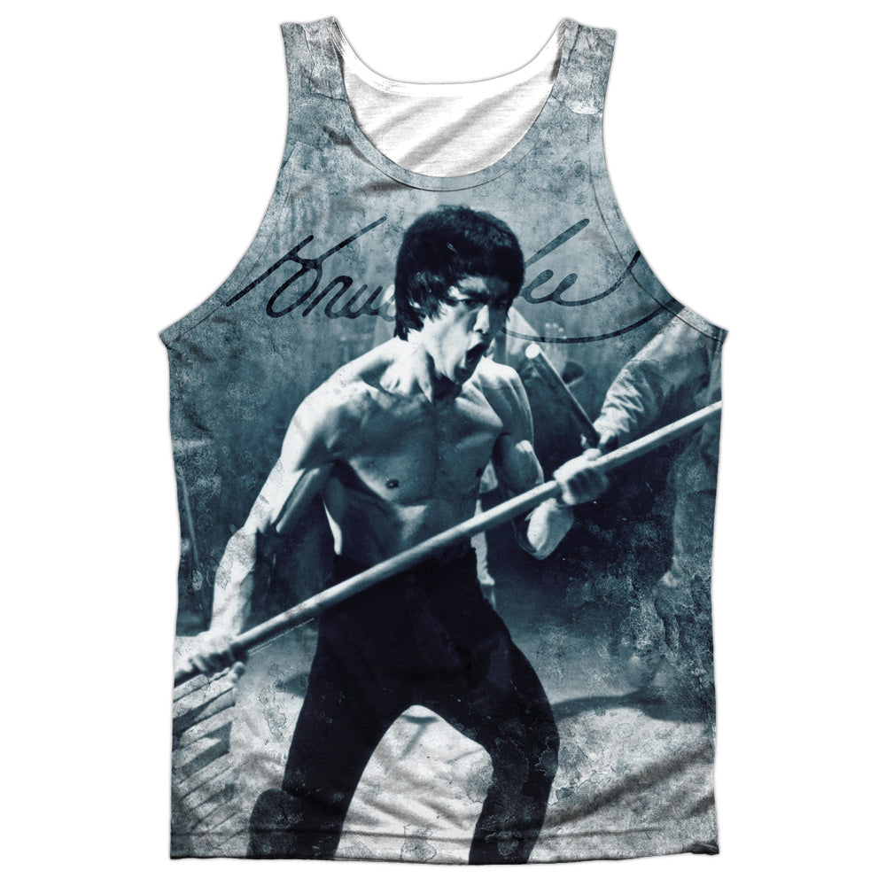 Bruce Lee - Whoooaa - Adult 100% Poly Tank Top - White