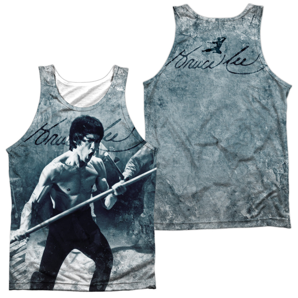 Bruce Lee - Whoooaa - Adult 100% Poly Tank Top - White