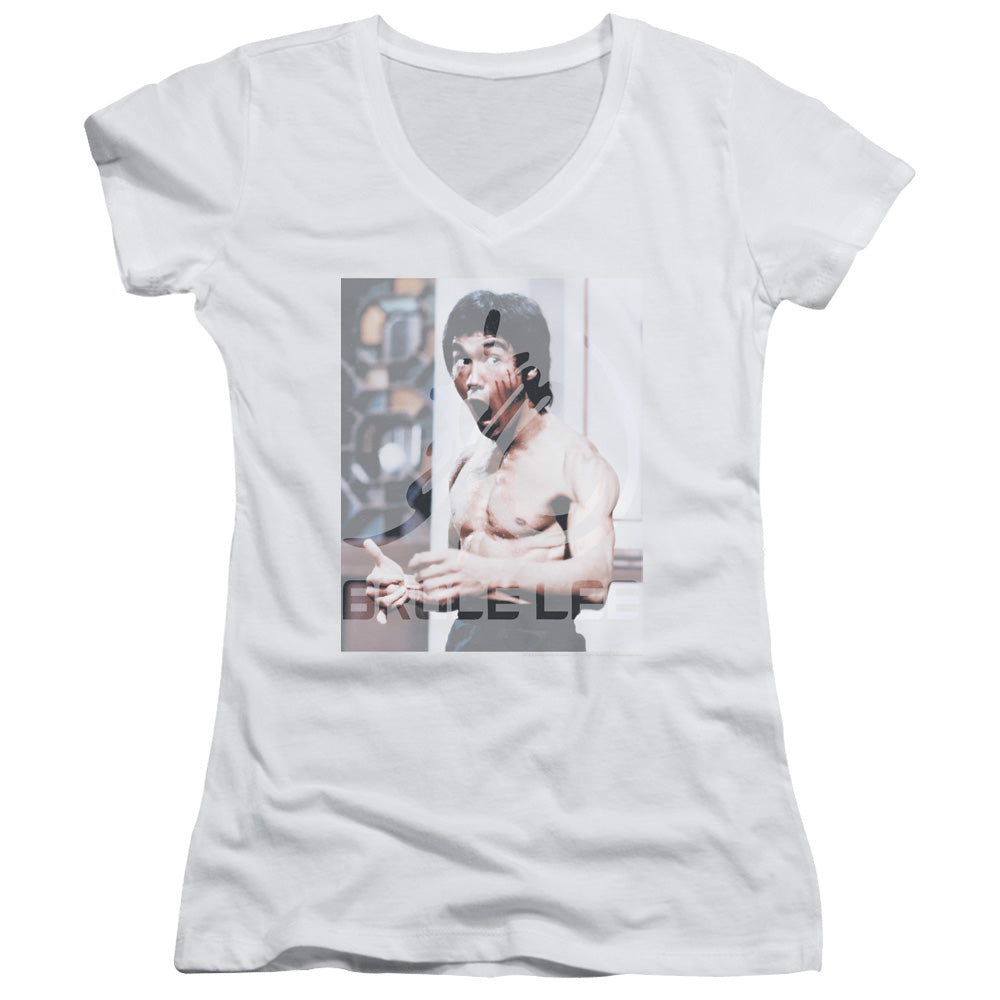 Bruce Lee - Revving Up-junior V-neck - White