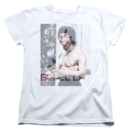 Bruce Lee - Revving Up - Short Sleeve Womens Tee - White T-shirt