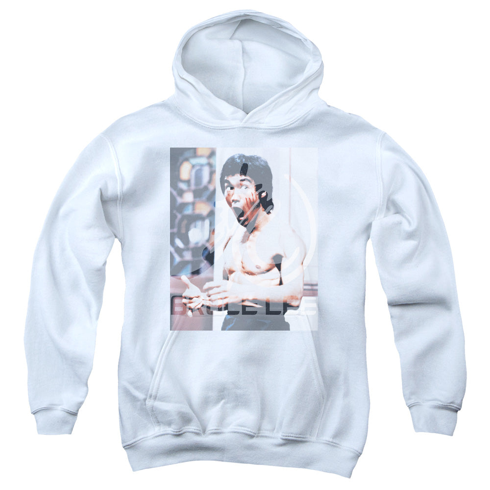 Bruce Lee - Revving Up - Youth Pull-over Hoodie - White
