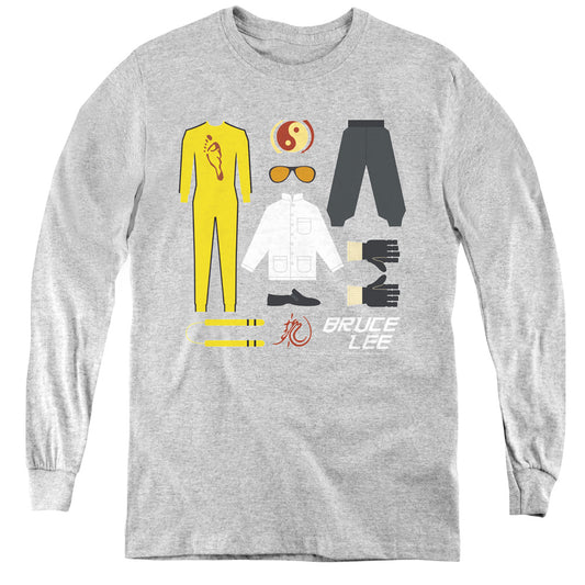 Bruce Lee - Lee Gift Set - Youth Long Sleeve Tee - Athletic Heather