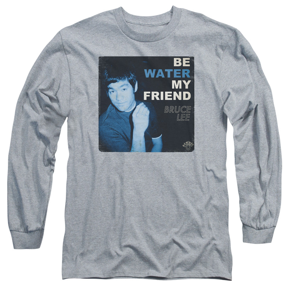 Bruce Lee - Water - Long Sleeve Adult 18/1 - Athletic Heather T-shirt