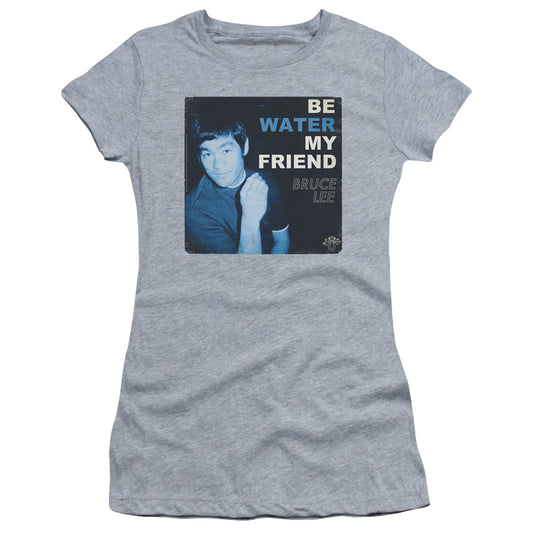 Bruce Lee - Water - Short Sleeve Junior Sheer - Athletic Heather T-shirt