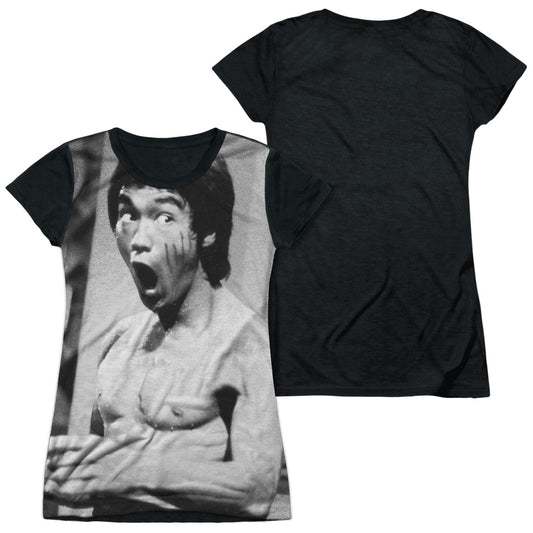 Bruce Lee - Classic Lee - Short Sleeve Junior Poly Black Back - White T-shirt