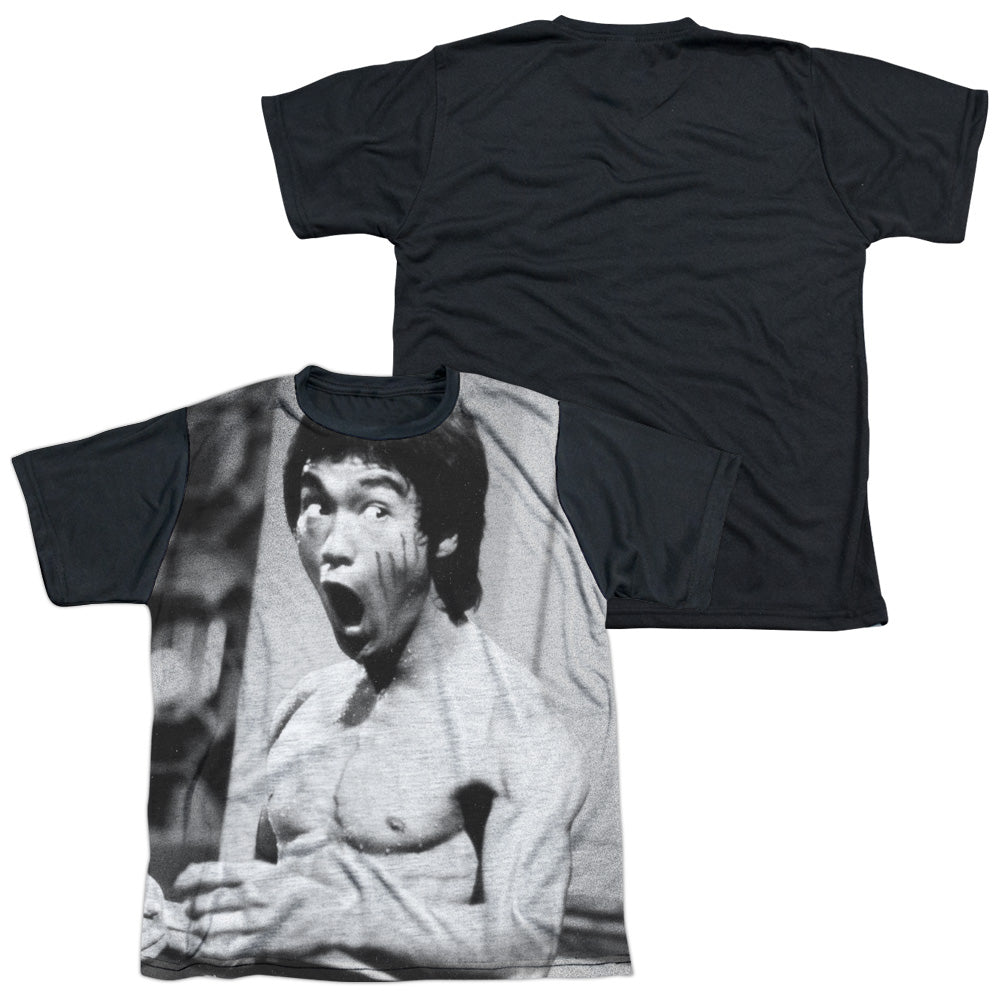 Bruce Lee - Classic Lee - Short Sleeve Youth White Front Black Back   - White T-shirt