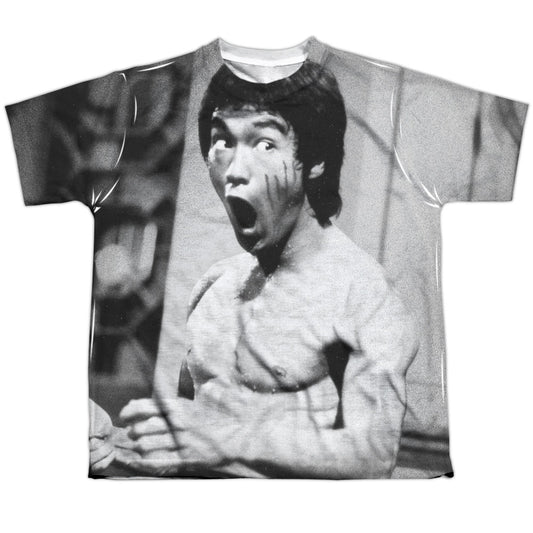 Bruce Lee - Classic Lee - Short Sleeve Youth Poly Crew - White T-shirt