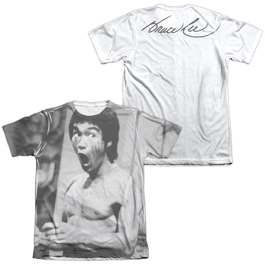 Bruce Lee - Classic Lee (Front/back Print) - Adult Poly/cotton Short Sleeve Tee - White T-shirt