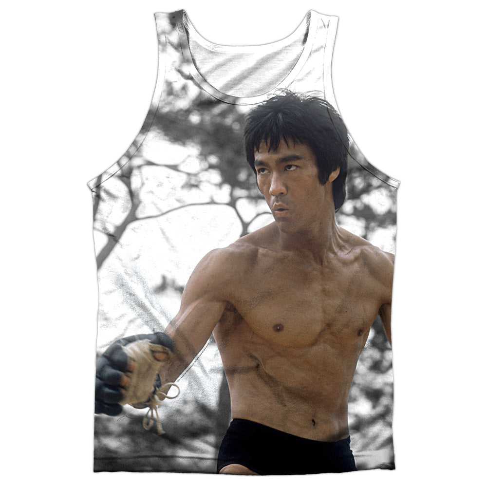 Bruce Lee - Battle Ready - Adult 100% Poly Tank Top - White