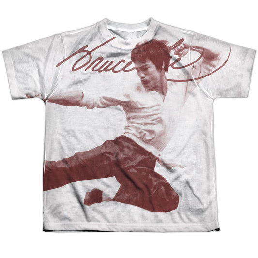 Bruce Lee - Expectations - Short Sleeve Youth Poly Crew - White T-shirt