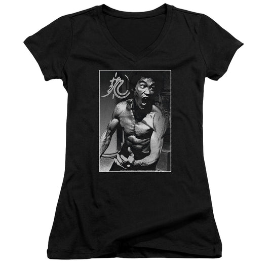 Bruce Lee - Focused Rage-junior V-neck - Black