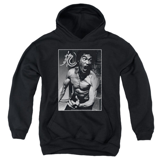 Bruce Lee - Focused Rage - Youth Pull-over Hoodie - Black