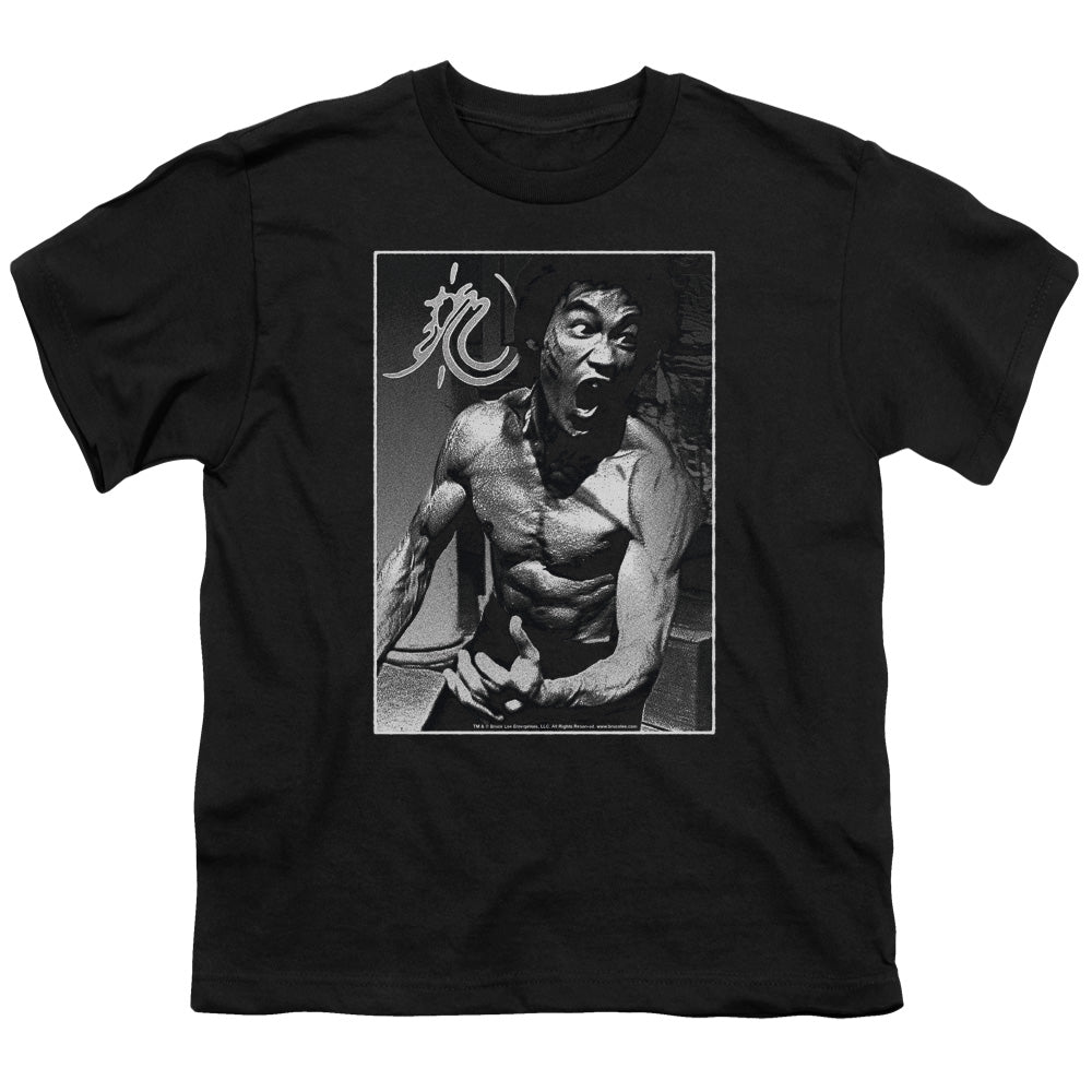 Bruce Lee - Focused Rage - Short Sleeve Youth 18/1 - Black T-shirt