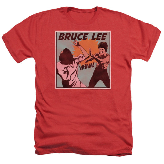 Bruce Lee - Comic Panel - Adult Heather - Red