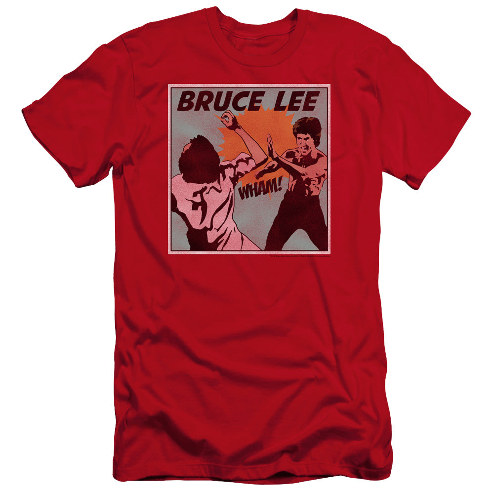 Bruce Lee - Comic Panel-premuim Canvas Adult Slim Fit 30/1 - Red