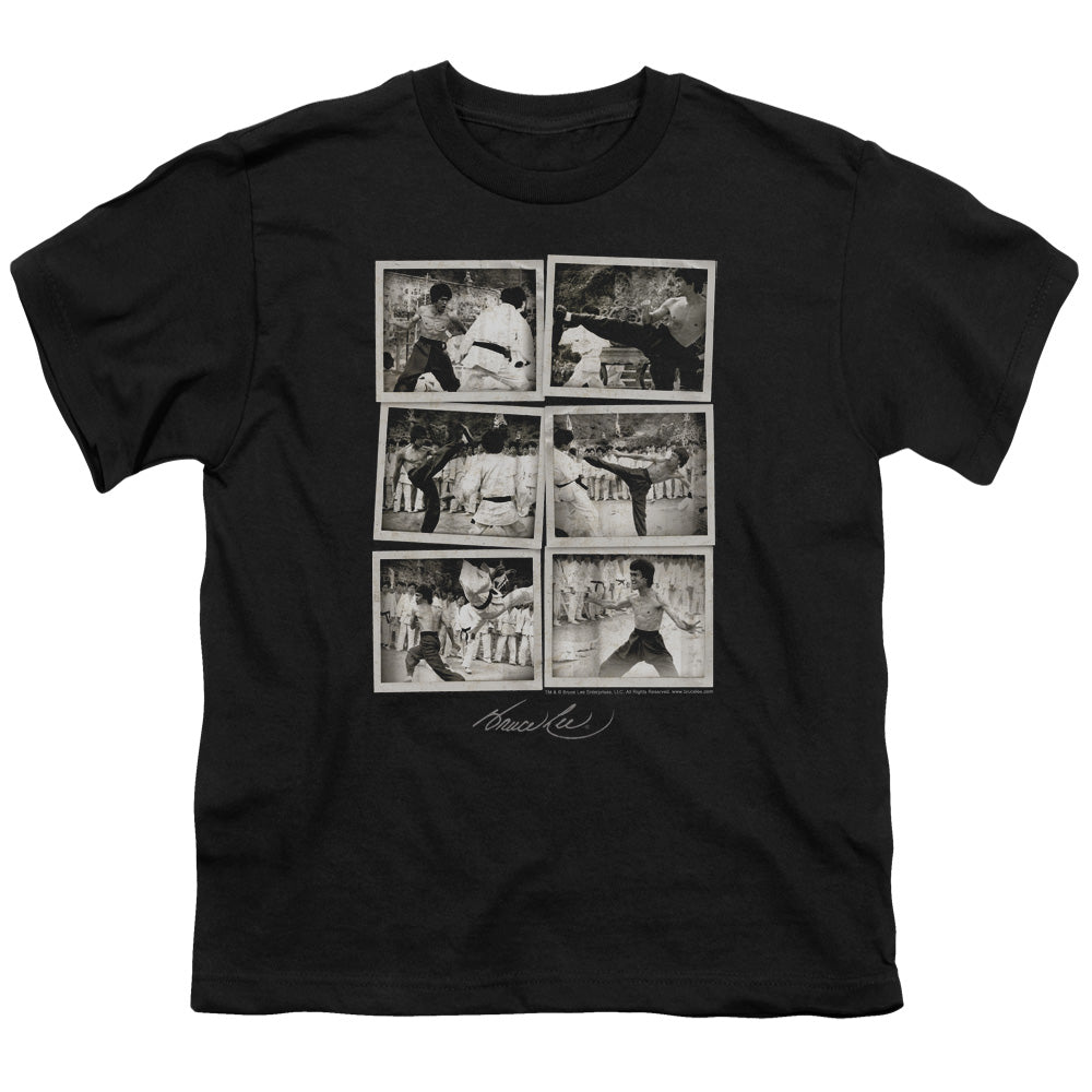 Bruce Lee - Snap Shots - Short Sleeve Youth 18/1 - Black T-shirt