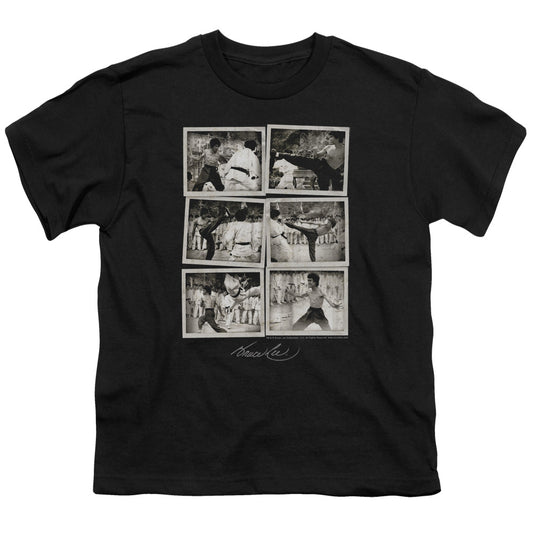Bruce Lee - Snap Shots - Short Sleeve Youth 18/1 - Black T-shirt