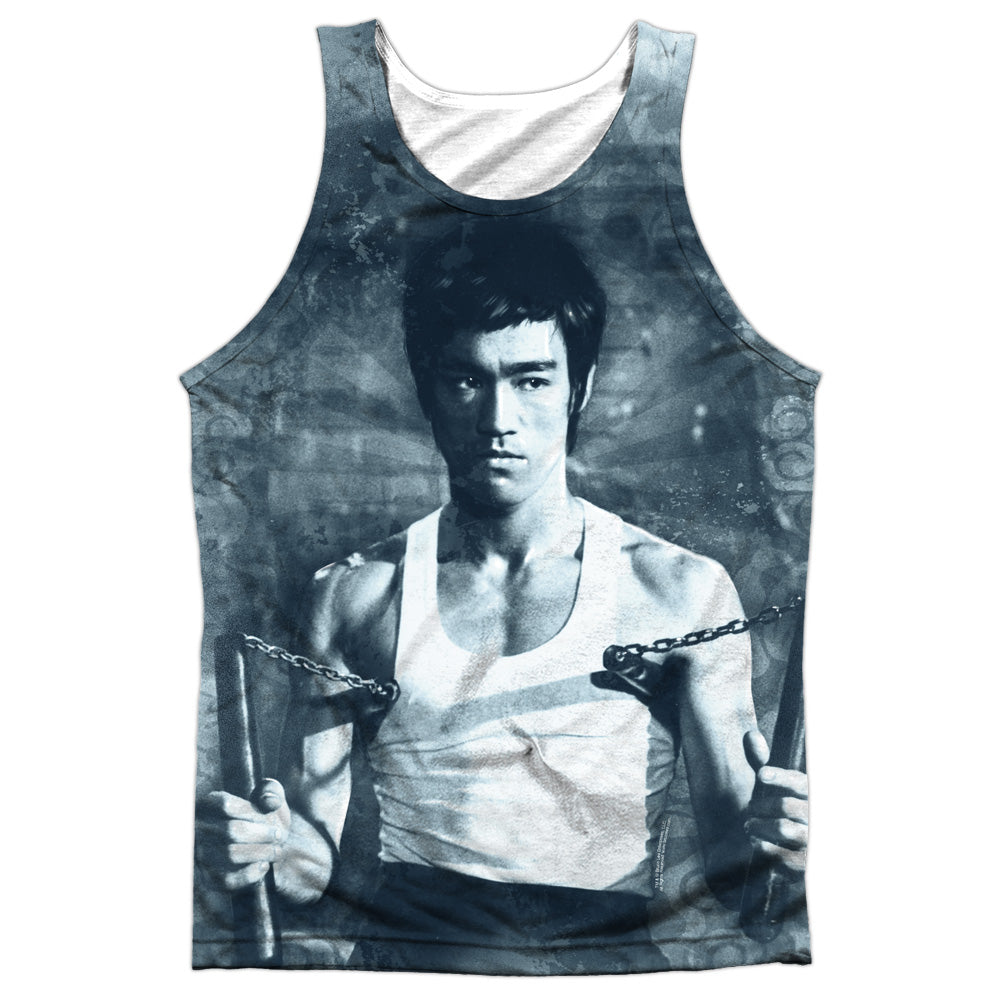 Bruce Lee - Nunchucks - Adult 100% Poly Tank Top - White