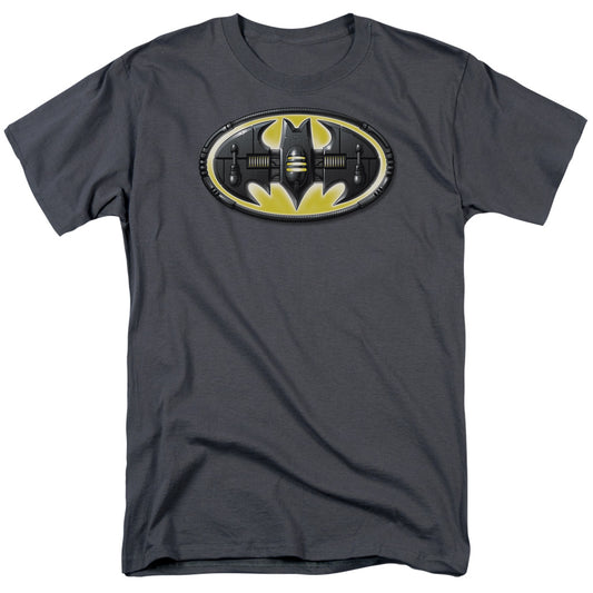 Batman - Bat Mech Logo - Short Sleeve Adult 18/1 - Charcoal T-shirt