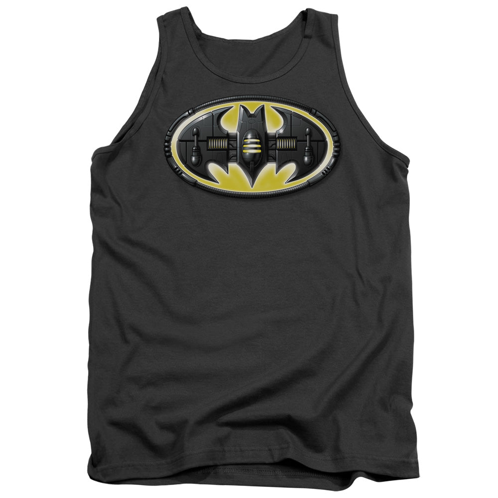 Batman - Bat Mech Logo - Adult Tank - Charcoal
