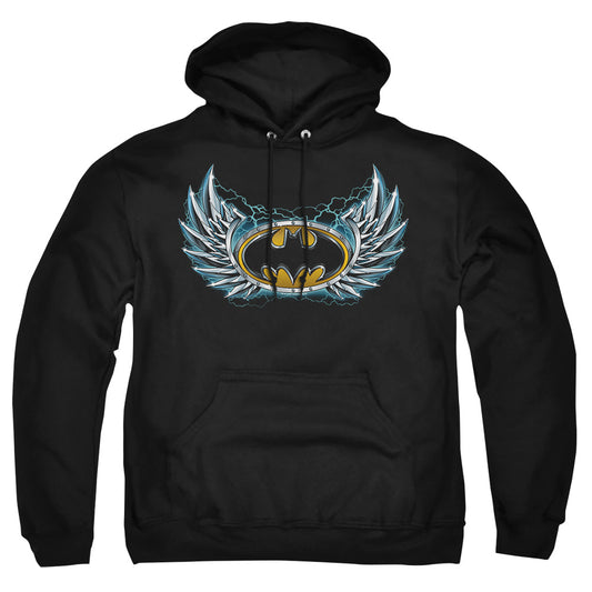 Batman - Steel Wings Logo - Adult Pull-over Hoodie - Black