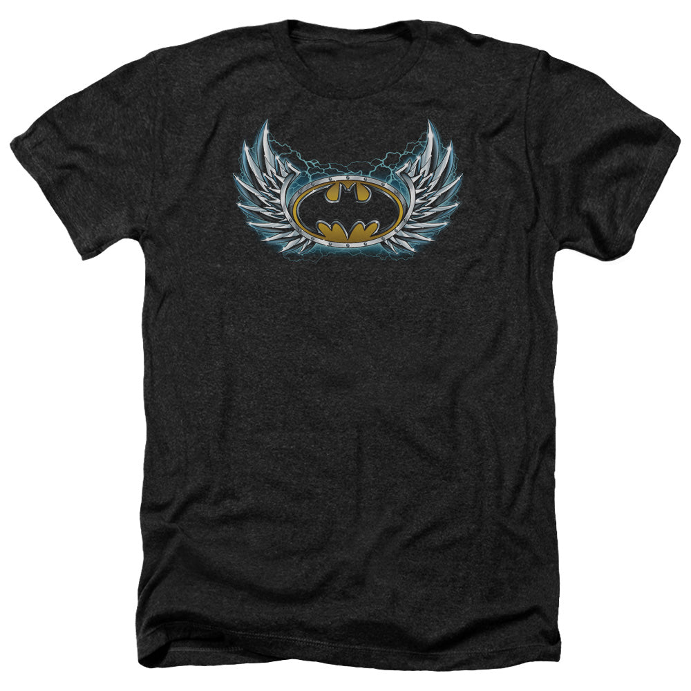 Batman - Steel Wings Logo - Adult Heather-black