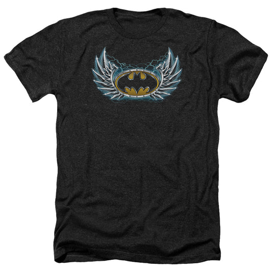 Batman - Steel Wings Logo - Adult Heather-black
