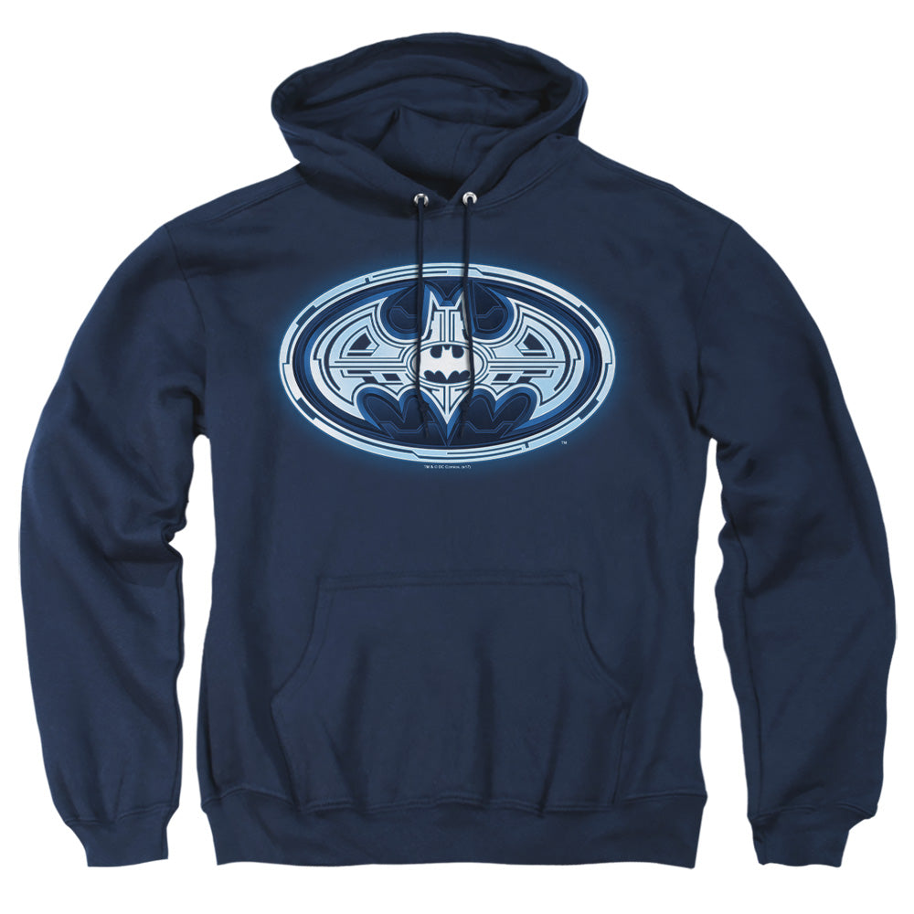 Batman - Cyber Bat Shield - Adult Pull-over Hoodie - Navy