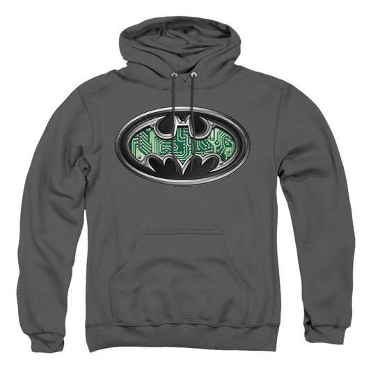 Batman - Circuitry Shield - Adult Pull-over Hoodie - Charcoal