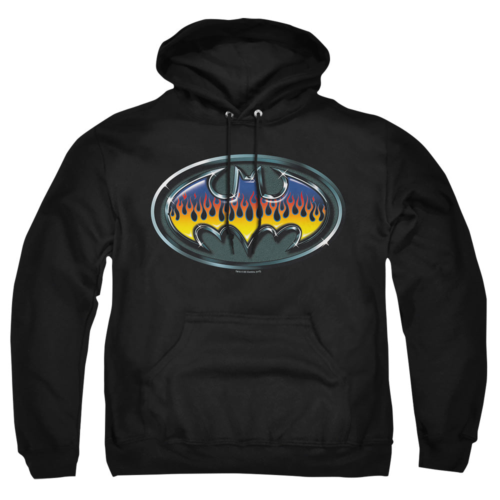 Batman - Hot Rod Shield - Adult Pull-over Hoodie - Black