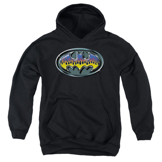 Batman - Hot Rod Shield - Youth Pull-over Hoodie - Black