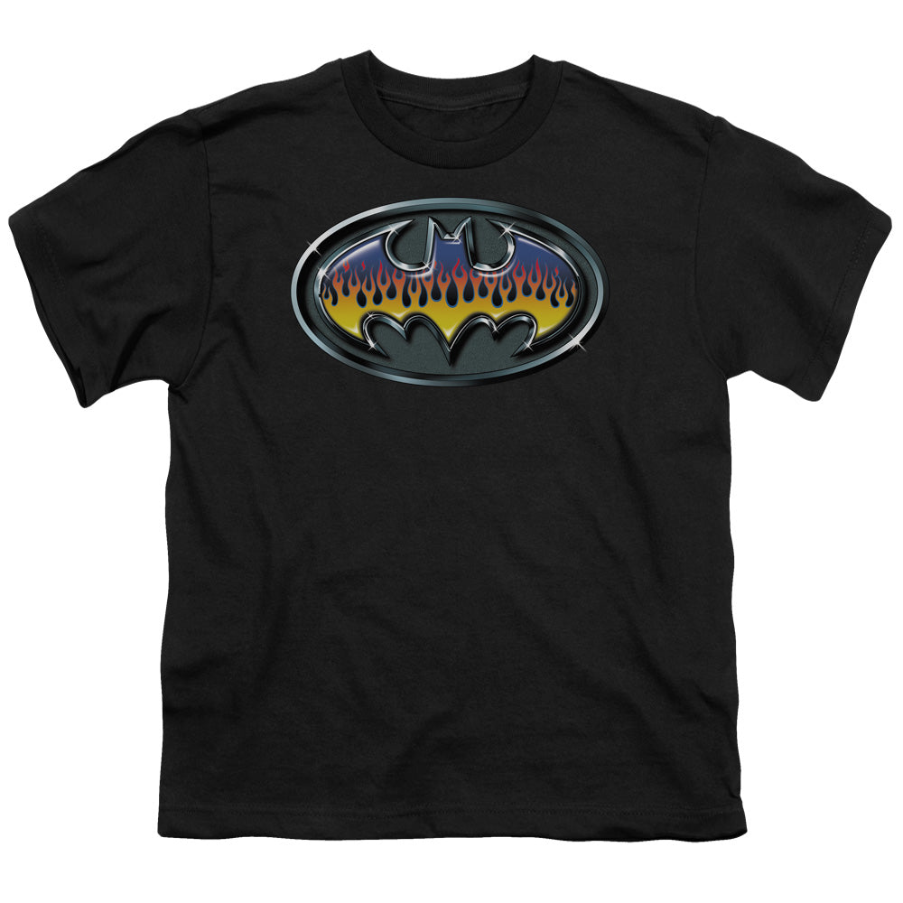Batman - Hot Rod Shield - Short Sleeve Youth 18/1 - Black T-shirt