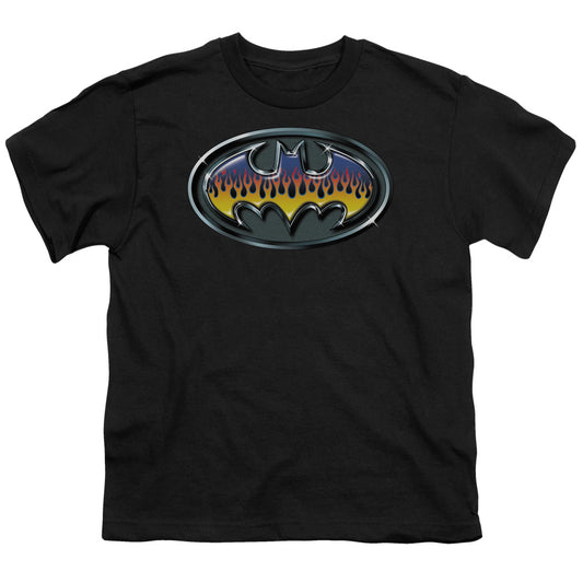 Batman - Hot Rod Shield - Short Sleeve Youth 18/1 - Black T-shirt