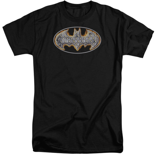 Batman - Steel Fire Shield - Short Sleeve Adult Tall - Black T-shirt