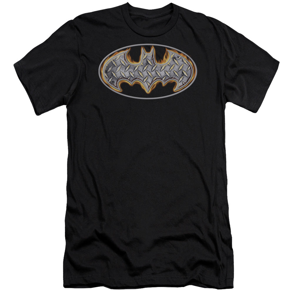 Batman - Steel Fire Shield-premuim Canvas Adult Slim Fit 30/1 - Black
