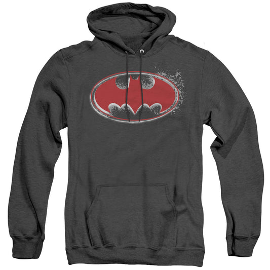Batman - Hardcore Noir Bat Logo - Adult Heather Hoodie - Black