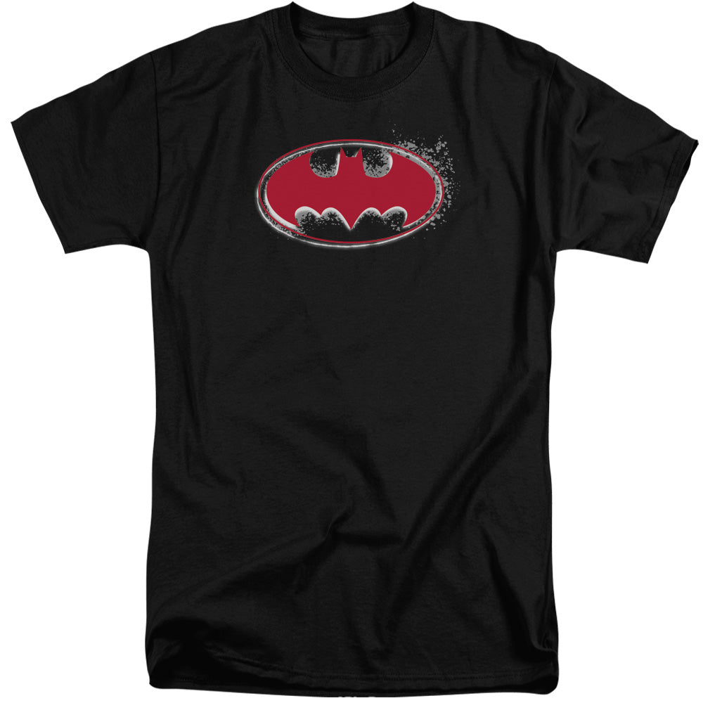 Batman - Hardcore Noir Bat Logo - Short Sleeve Adult Tall - Black T-shirt
