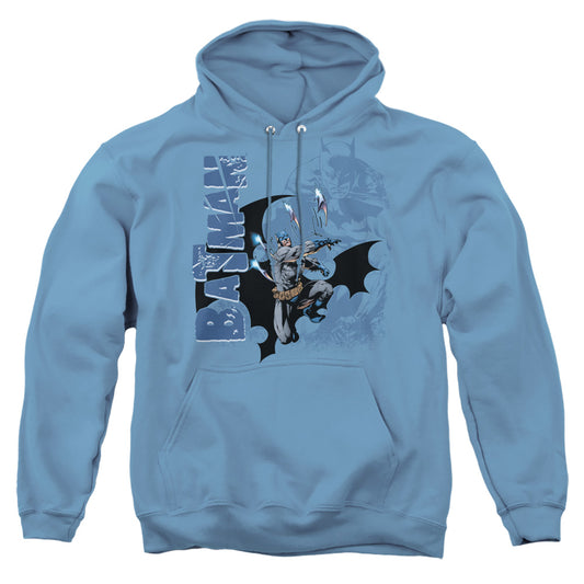 Batman - Throwing Blades - Adult Pull-over Hoodie - Carolina Blue