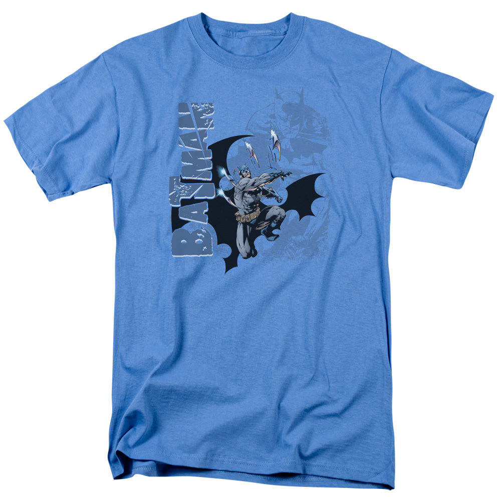 Batman - Throwing Blades - Short Sleeve Adult 18/1 - Carolina Blue T-shirt