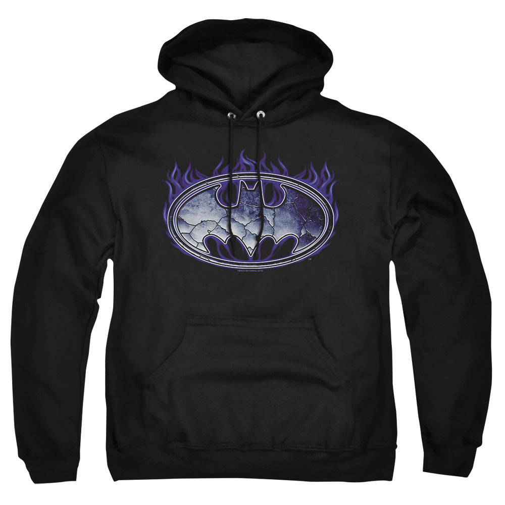 Batman - Cracked Shield - Adult Pull-over Hoodie - Black