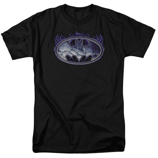 Batman - Cracked Shield - Short Sleeve Adult 18/1 - Black T-shirt