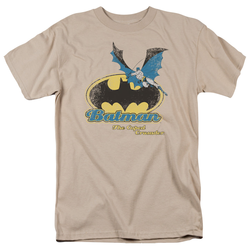 Batman Caped Crusader Retro - Short Sleeve Adult 18 - 1 - Sand T-shirt
