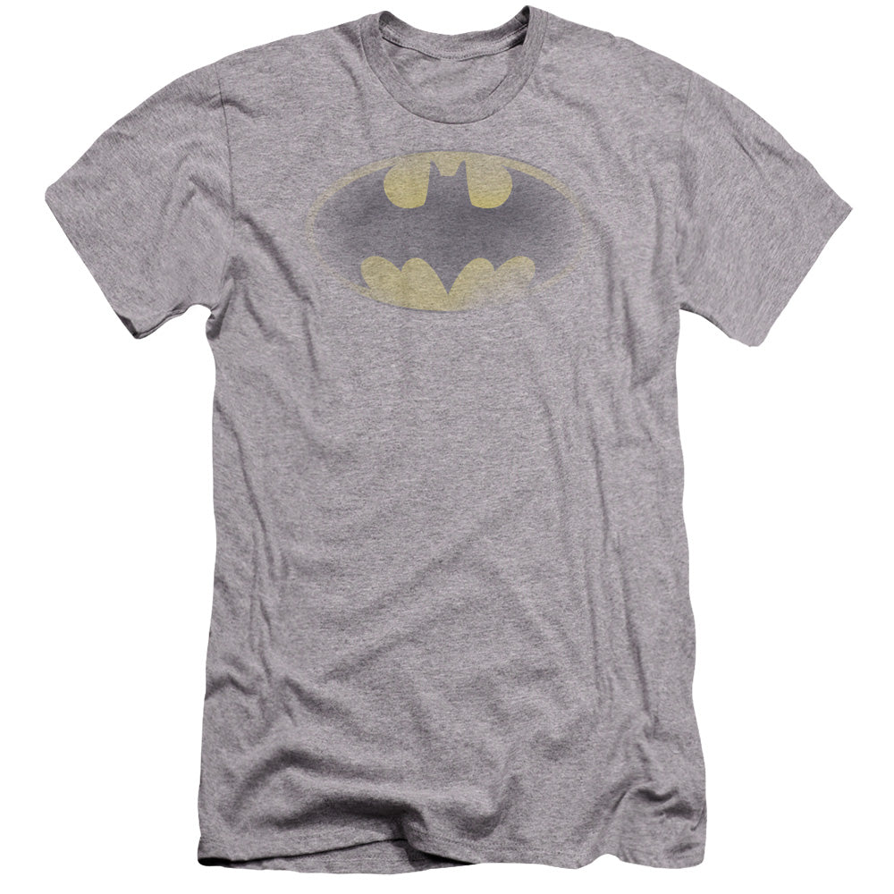 Batman - Faded Logo-premuim Canvas Adult Slim Fit 30/1 - Athletic Heather