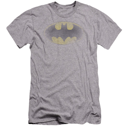 Batman - Faded Logo-premuim Canvas Adult Slim Fit 30/1 - Athletic Heather