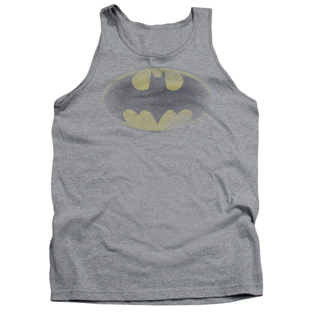 Batman - Faded Logo - Adult Tank - Athletic Heather