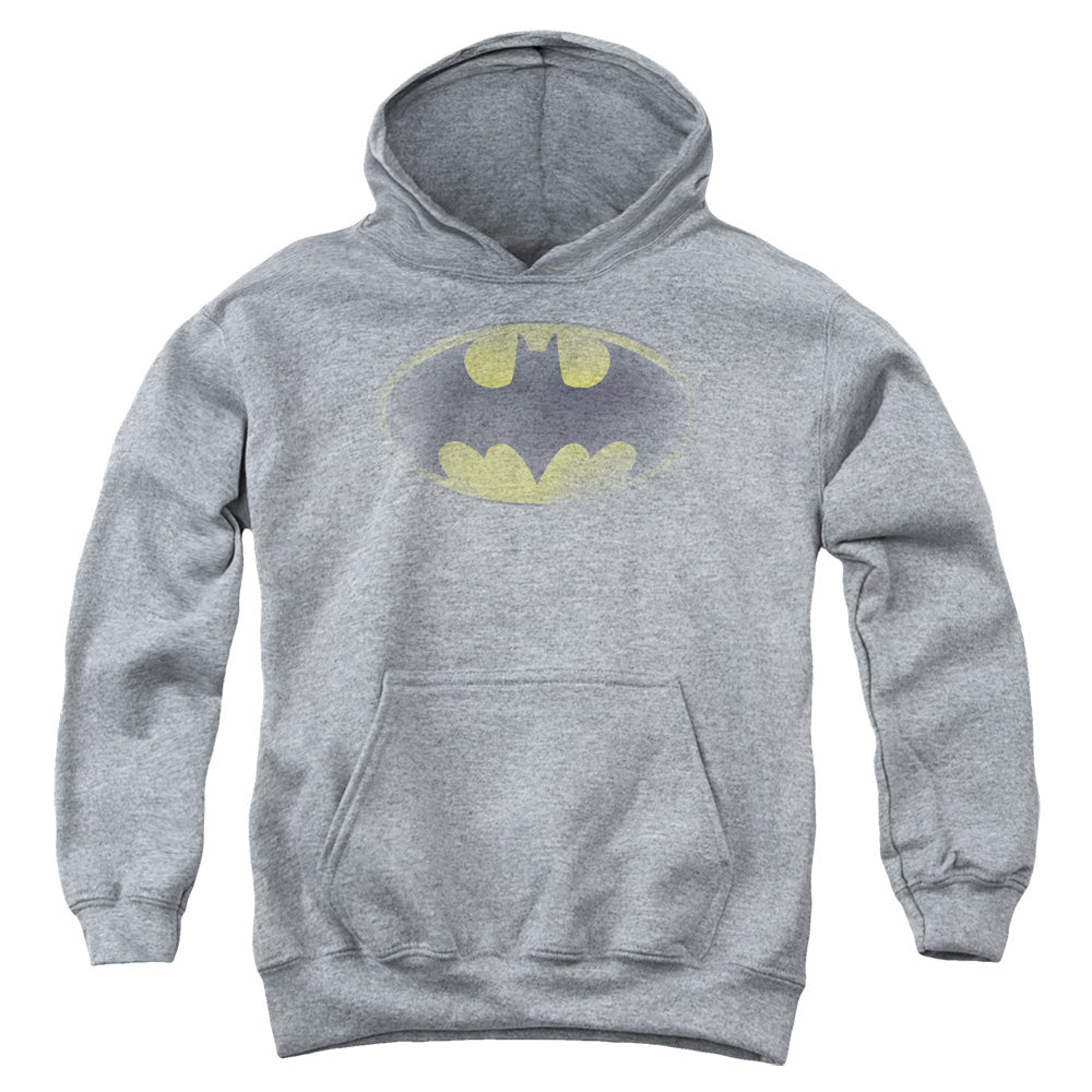 Batman - Faded Logo - Youth Pull-over Hoodie - Heather
