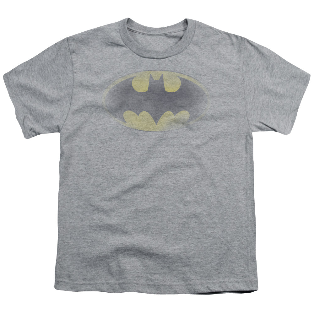 Batman - Faded Logo - Short Sleeve Youth 18/1 - Athletic Heather T-shirt