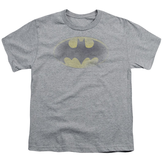 Batman - Faded Logo - Short Sleeve Youth 18/1 - Athletic Heather T-shirt